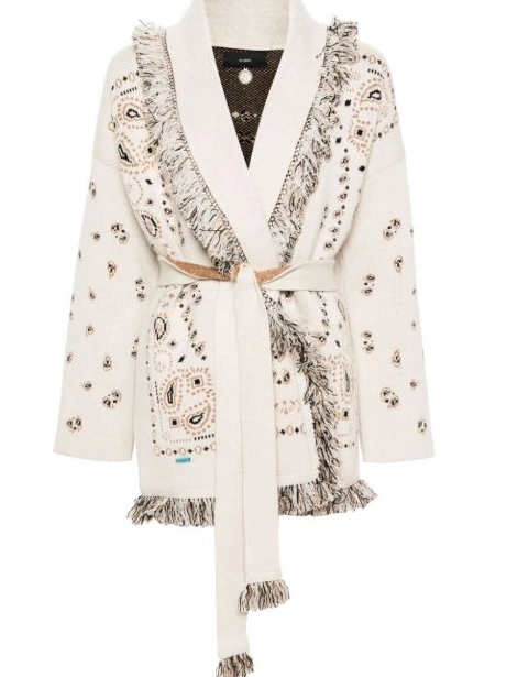 frayed cardigan Alanui Women paisley-jacquard 0728